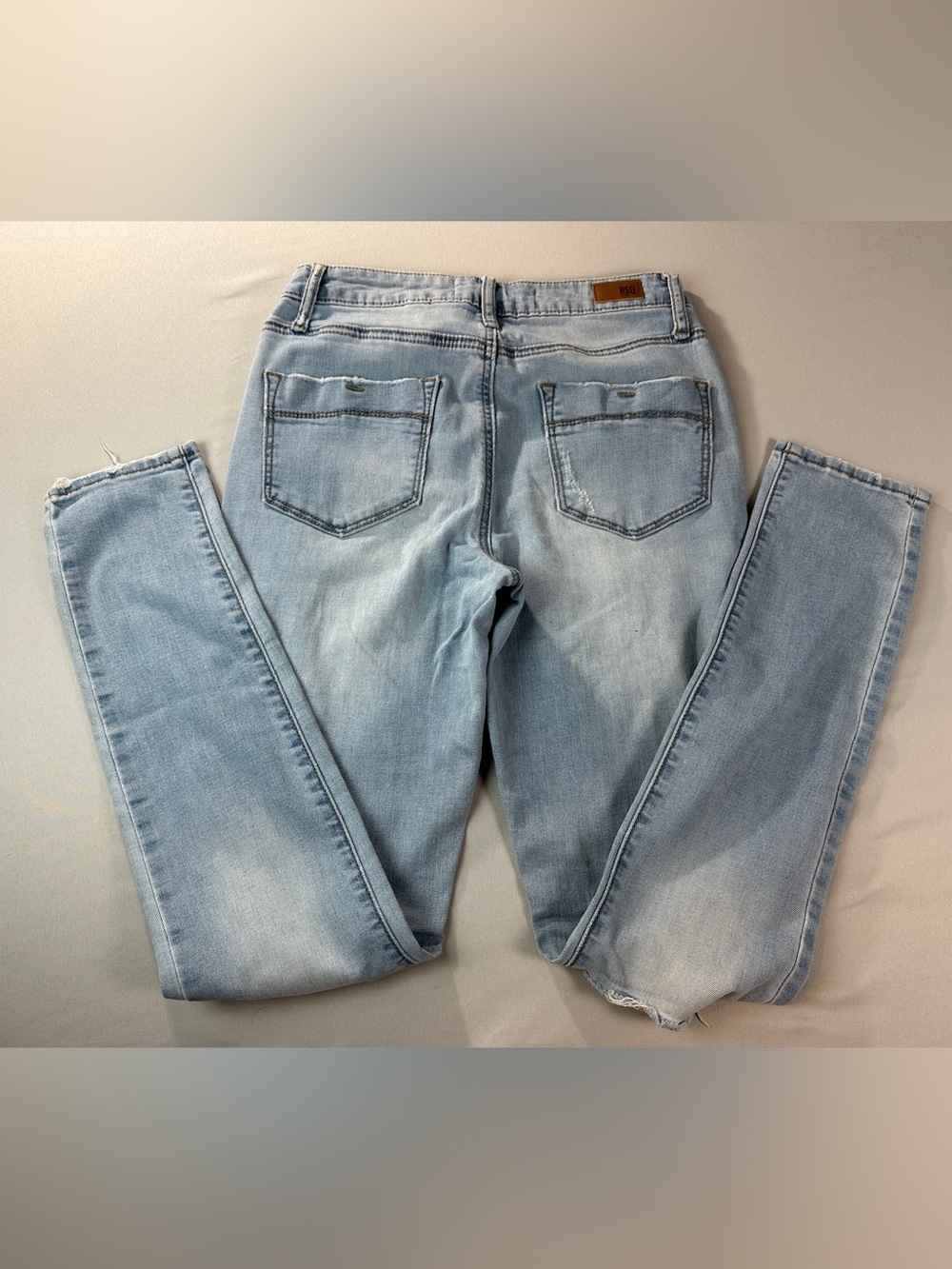 RSQ Manhattan High Rise Skinny Jeans Size 5 Distressed Light Wash Romantic Y2K